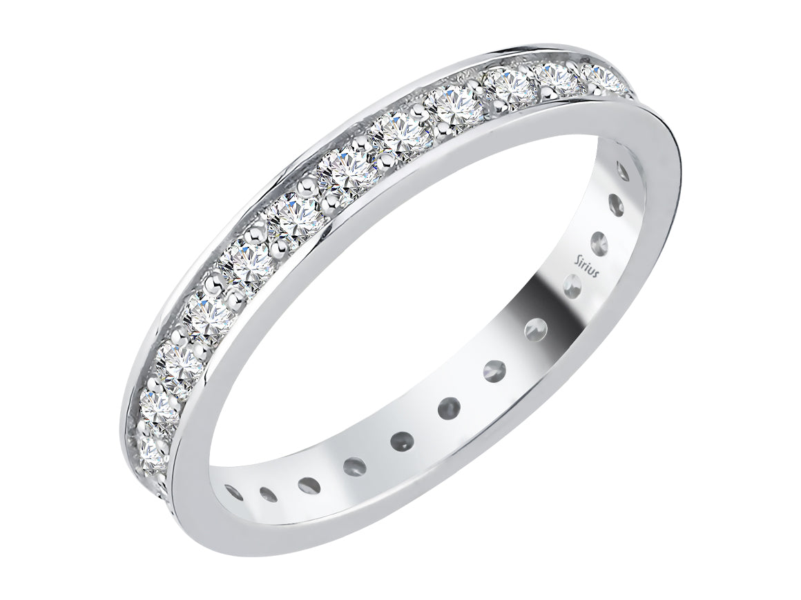 Venezia Seconda Tamtur-Ring - 32 Labordiamanten in 14K Weißgold | Klassik trifft Moderne - hochwertiger Schmuck von Rosy Lab Diamonds