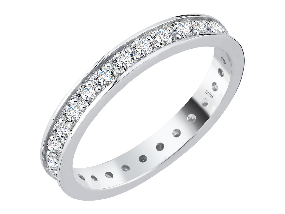 Venezia Terza Tamtur-Ring mit Labordiamanten in Weißgold