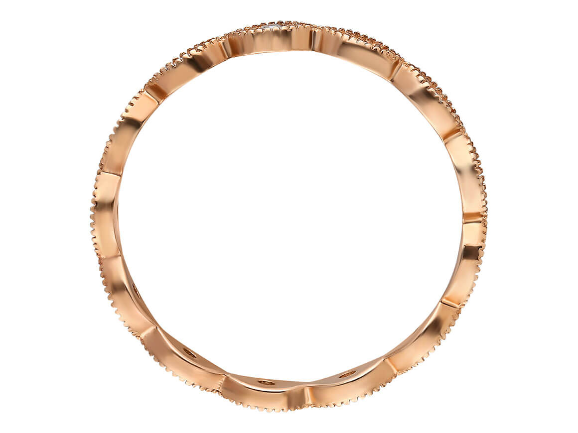 Vintage Halbkarat-Diamantring aus 8 Karat Roségold - hochwertiger Schmuck von Rosy Lab Diamonds