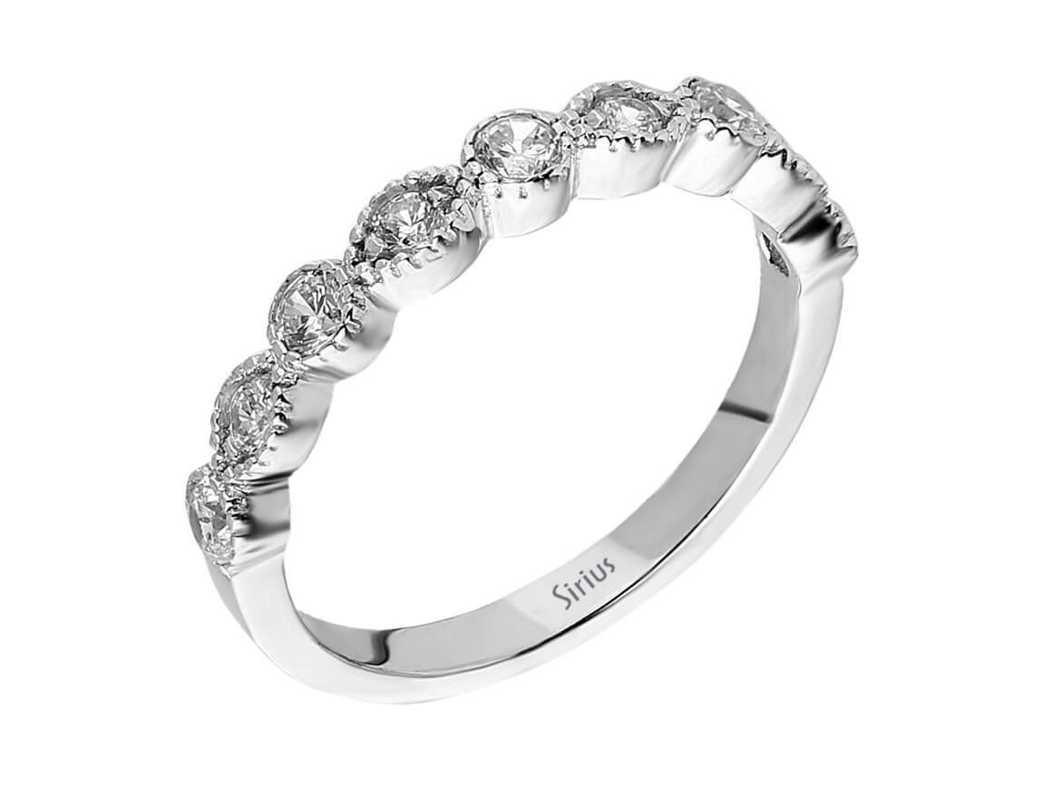 Élégant bracelet manchette vintage avec 9 diamants de laboratoire en Or Blanc 14 carats – Bijoux haut de gamme de Rosy Lab Diamonds