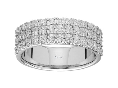 14K Weißgold Halb-Eternity-Ring mit 45 laborgezüchteten Diamanten – 0,60 Karat