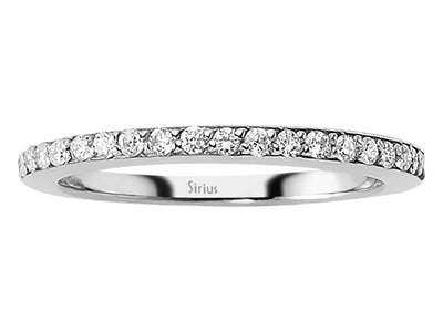 Weißgold Halbkarat Diamantring mit 19 Rundschliff-Diamanten – 14K