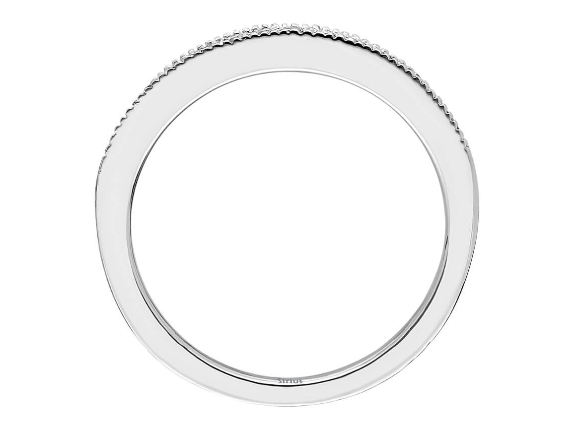 Délicat anneau de demi-cercle en Or Blanc serti de diamants, avec des diamants cultivés en laboratoire – 14 carats, 0,16 carat – Bijoux haut de gamme de Rosy Lab Diamonds