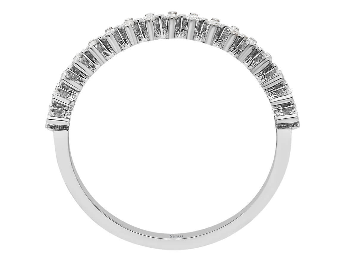 Élégante bague en diamant d’un demi-carat, à Taille Brillant Rond, en Or Blanc 14 carats – Bijoux haut de gamme de Rosy Lab Diamonds