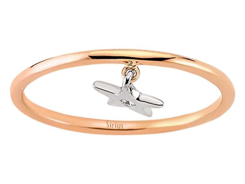 Zarter 8K Roségold Stern-Ring mit 1 Labor-Diamanten - Nachhaltige Eleganz - hochwertiger Schmuck von Rosy Lab Diamonds