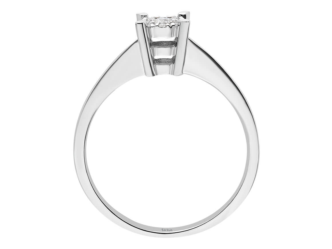 Ring mit Diamant & Labordiamanten in 8K Weißgold | Rosy – hochwertiger Schmuck von Rosy Lab Diamonds