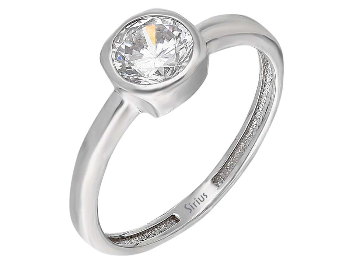 Weißgoldring mit 1 Rundschliff Diamant – 0,50 ct, 14K