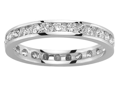 Eleganter Diamant-Vollreif mit 30 laborgezüchteten Diamanten im Kanalbesatz – 14 Karat Weißgold