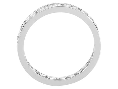 Eleganter Diamant-Vollreif mit 30 laborgezüchteten Diamanten im Kanalbesatz – 14 Karat Weißgold