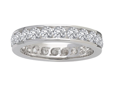 Laborgezüchteter Diamant-Eternity-Ring mit Kanalfassung aus 14 Karat Weißgold – 1,70 ct Diamanten