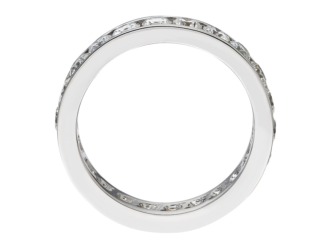 Bague d’éternité en Diamant de Laboratoire avec serti rail - Or Blanc 14K - 1,70 ct de diamants
 - Bijoux haut de gamme de Rosy Lab Diamonds