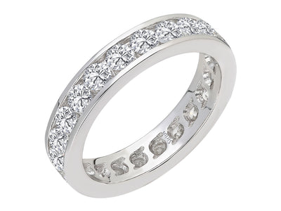 Laborgezüchteter Diamant-Eternity-Ring mit Kanalfassung aus 14 Karat Weißgold – 1,70 ct Diamanten