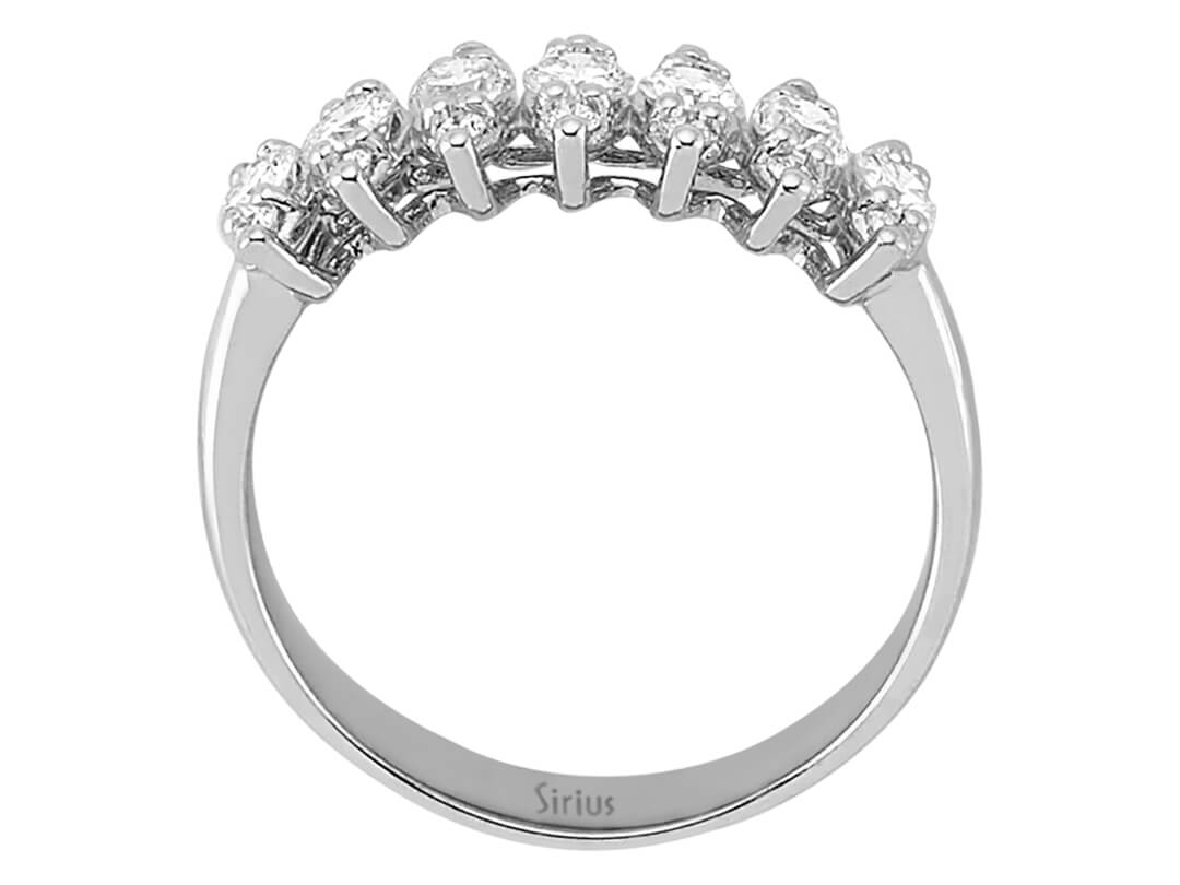 Bague en diamant en Or Blanc 14 K - 21 pierres - 0,83 ct - 04R0244 - Bijoux haut de gamme de Rosy Lab Diamonds