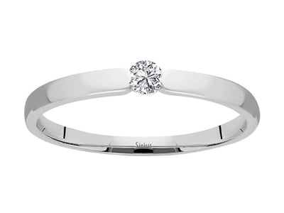 Schlichter Solitär-Diamantring "Pneuma"