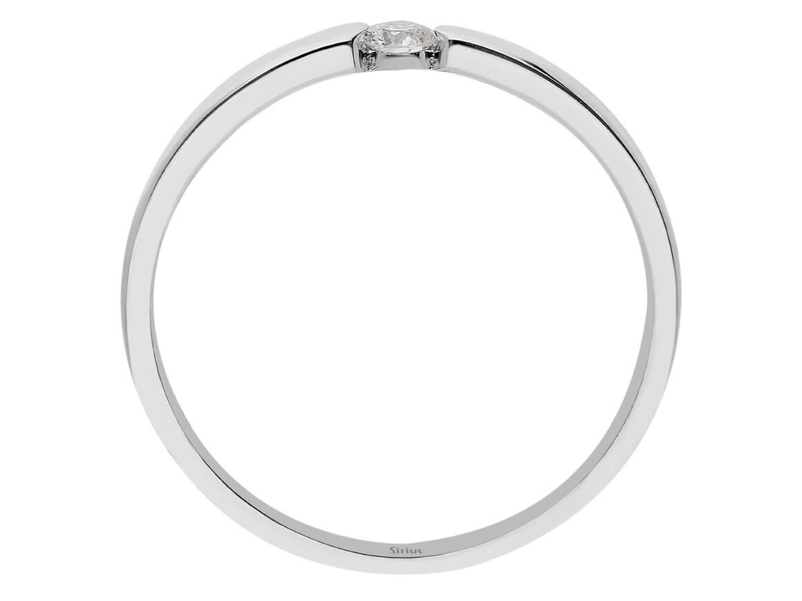 Simple "Pneuma" solitaire diamond ring in 14-karat White Gold—high-quality Jewelry from Rosy Lab Diamonds