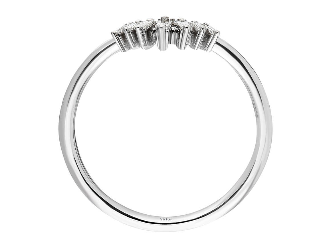 Ring mit Diamant & Labordiamanten in 14K Weißgold | Rosy – hochwertiger Schmuck von Rosy Lab Diamonds