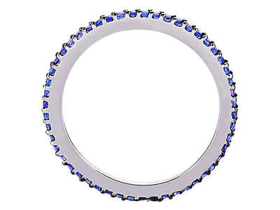 Feiner Vollreif mit rundgeschliffenen Saphiren in 14 Karat Gold