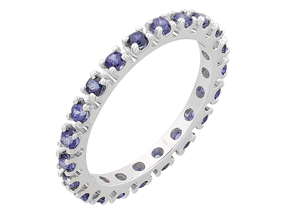 Eleganter Safir-Tamtur-Ring in Weißgold