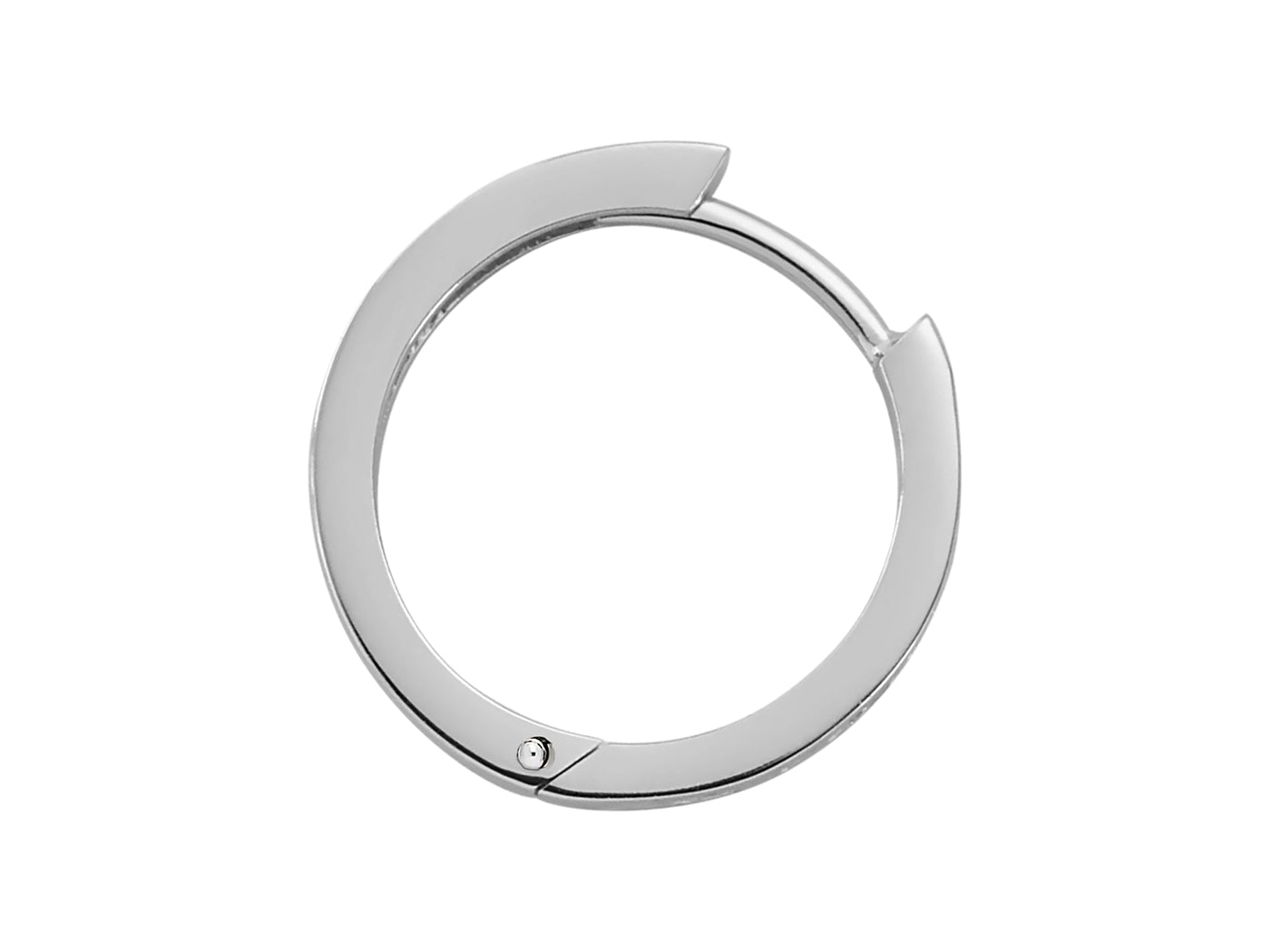 Grande boucle d'oreille créole pour homme avec diamants noirs en or blanc 333‰