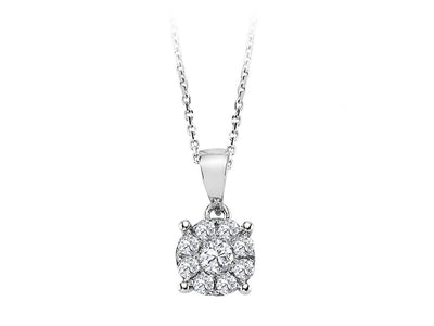 Radiant Solitaire Optic Diamond Necklace – 0.31 ct