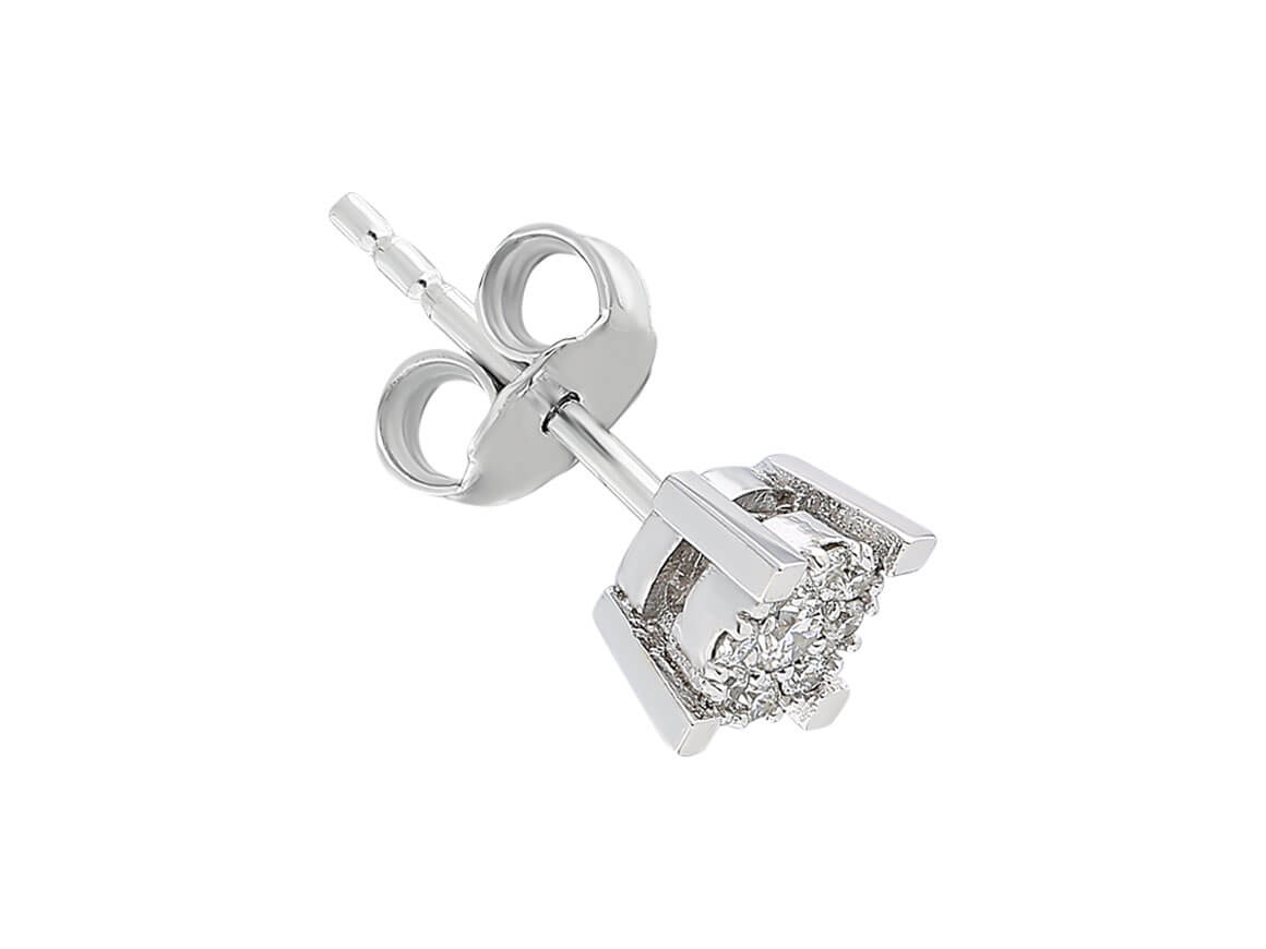 Boucles d'oreilles à l'aspect solitaire exquis avec diamants de laboratoire en or 333