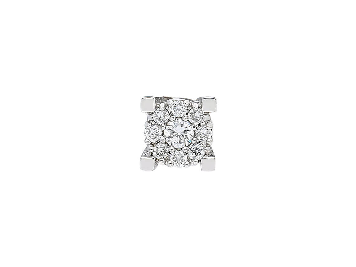 Boucles d'oreilles à l'aspect solitaire exquis avec diamants de laboratoire en or 333