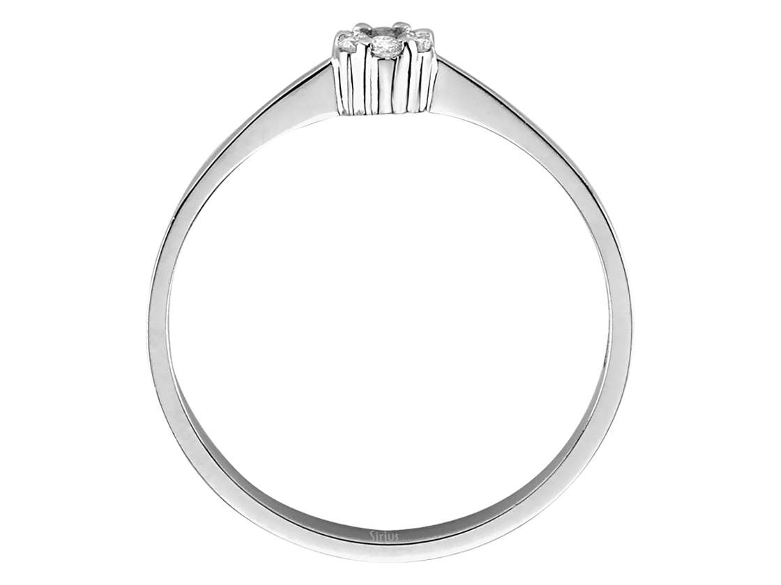 Bague cluster délicate avec 7 diamants de laboratoire – Or Blanc 8 carats – Bijoux haut de gamme de Rosy Lab Diamonds