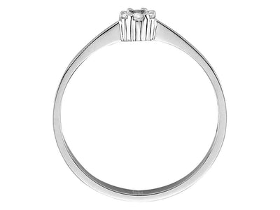 Feiner Cluster-Ring mit 7 laborgezüchteten Diamanten – 8K Weißgold