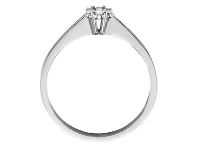 Zarter Cluster-Ring mit 7 laborgezüchteten Diamanten – 8K Weißgold