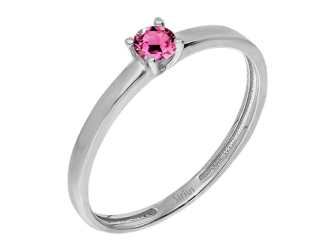 Solitaire Ring with 0.08 ct Tourmaline - 14K White Gold - 44R0013 - high-quality Jewelry from Rosy Lab Diamonds
