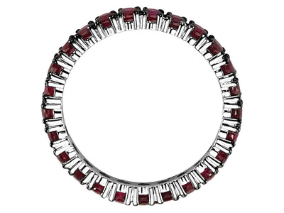 Elegant ruby bracelet in white gold