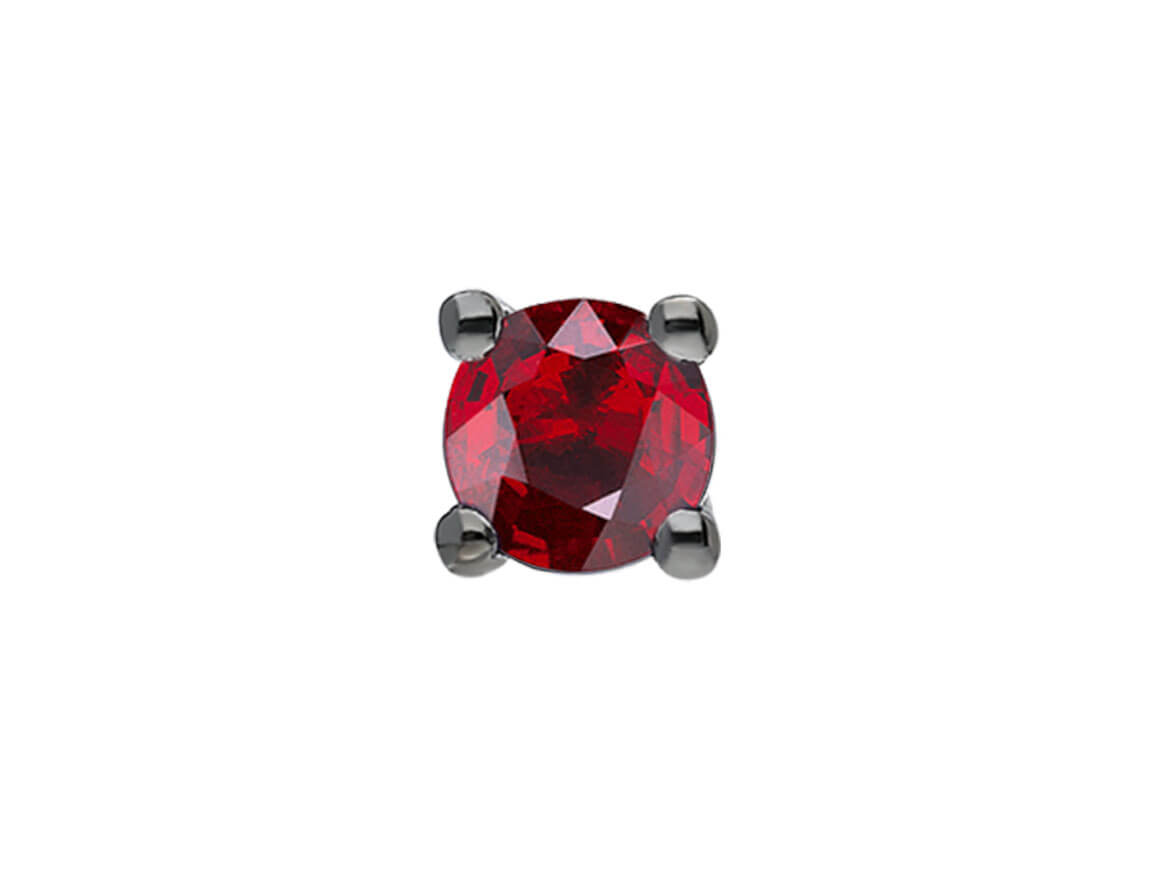 أقراط أذن رجالية من ذهب أبيض عيار 585 مع ياقوت - مجوهرات فاخرة من Rosy Lab Diamonds