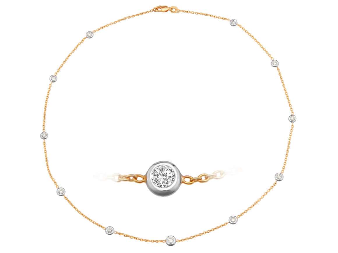 Collier en diamants avec 11 pierres - Or Jaune 14K (0,61 ct) - Bijoux haut de gamme de Rosy Lab Diamonds