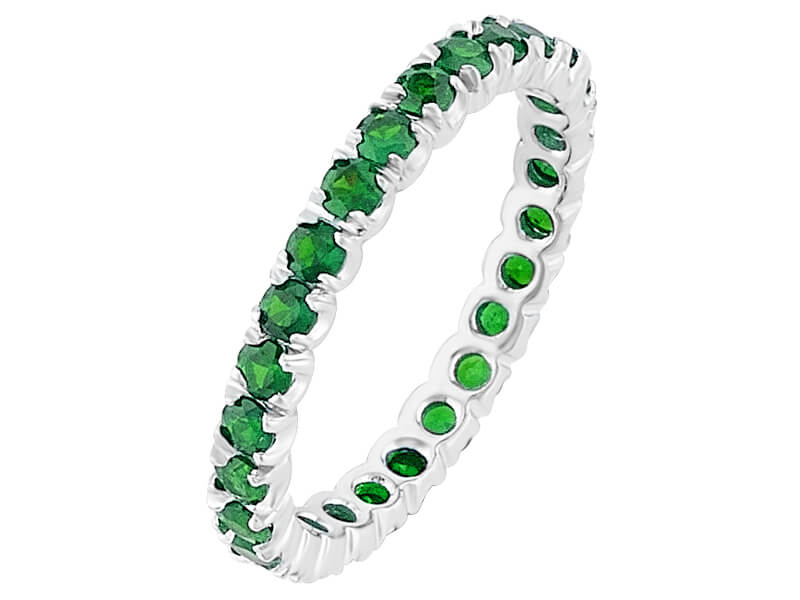 Emerald ring with 27 round Emeralds | 14-karat gold | Lab-grown Emerald – high-quality Jewelry from Rosy Lab Diamonds